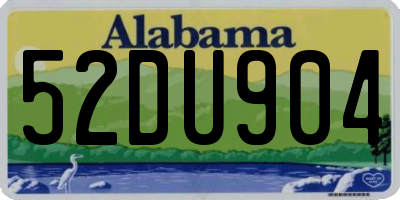 AL license plate 52DU904