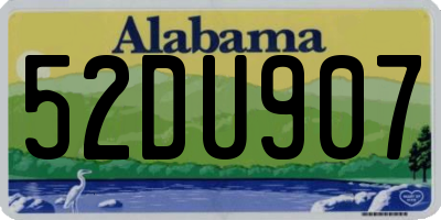 AL license plate 52DU907