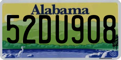 AL license plate 52DU908