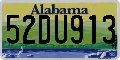AL license plate 52DU913