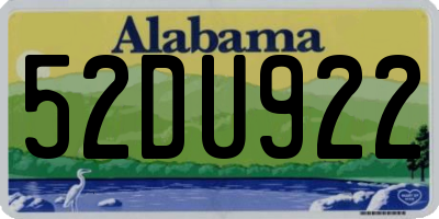 AL license plate 52DU922