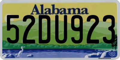 AL license plate 52DU923