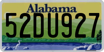 AL license plate 52DU927