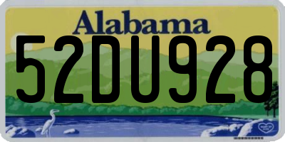 AL license plate 52DU928