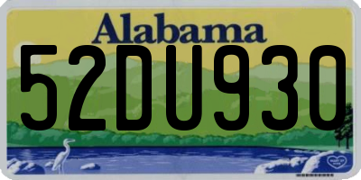 AL license plate 52DU930