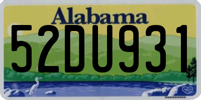 AL license plate 52DU931