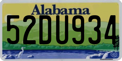 AL license plate 52DU934