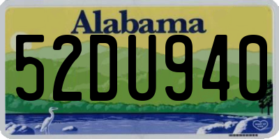 AL license plate 52DU940