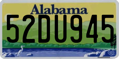 AL license plate 52DU945