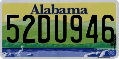 AL license plate 52DU946