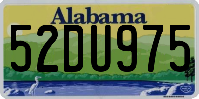 AL license plate 52DU975