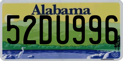 AL license plate 52DU996