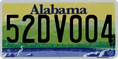 AL license plate 52DV004