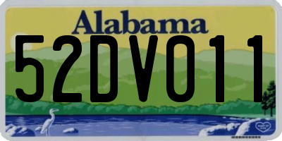AL license plate 52DV011