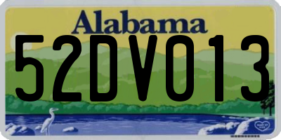 AL license plate 52DV013