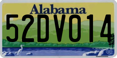 AL license plate 52DV014
