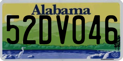 AL license plate 52DV046