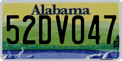 AL license plate 52DV047