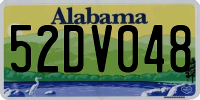 AL license plate 52DV048