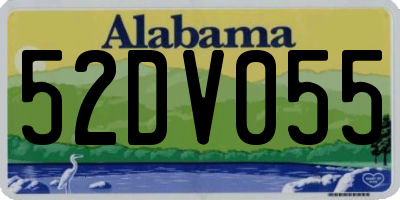 AL license plate 52DV055