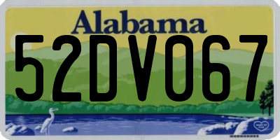 AL license plate 52DV067