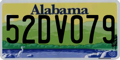 AL license plate 52DV079