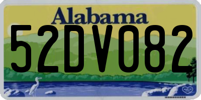AL license plate 52DV082