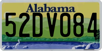AL license plate 52DV084