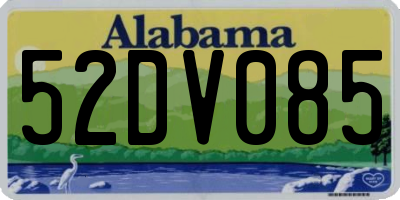 AL license plate 52DV085