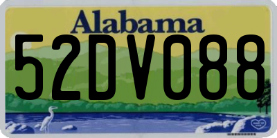 AL license plate 52DV088