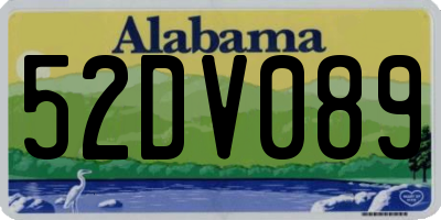 AL license plate 52DV089