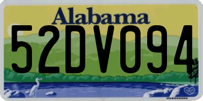AL license plate 52DV094