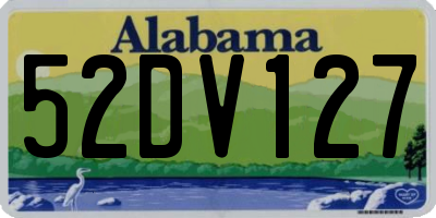 AL license plate 52DV127