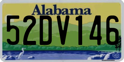 AL license plate 52DV146
