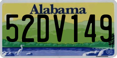 AL license plate 52DV149
