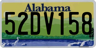 AL license plate 52DV158