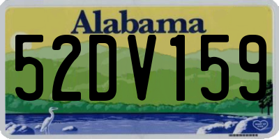 AL license plate 52DV159
