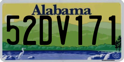 AL license plate 52DV171