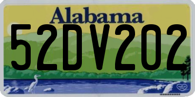 AL license plate 52DV202