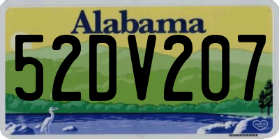 AL license plate 52DV207