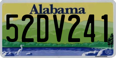 AL license plate 52DV241