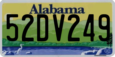 AL license plate 52DV249