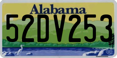 AL license plate 52DV253
