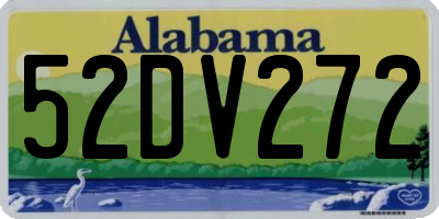 AL license plate 52DV272