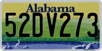 AL license plate 52DV273