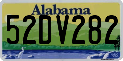 AL license plate 52DV282