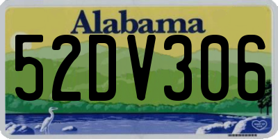 AL license plate 52DV306