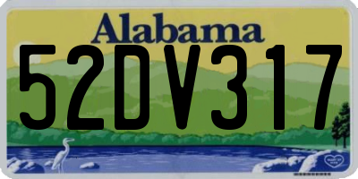 AL license plate 52DV317