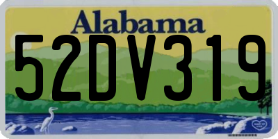AL license plate 52DV319