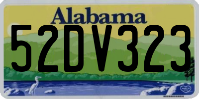 AL license plate 52DV323